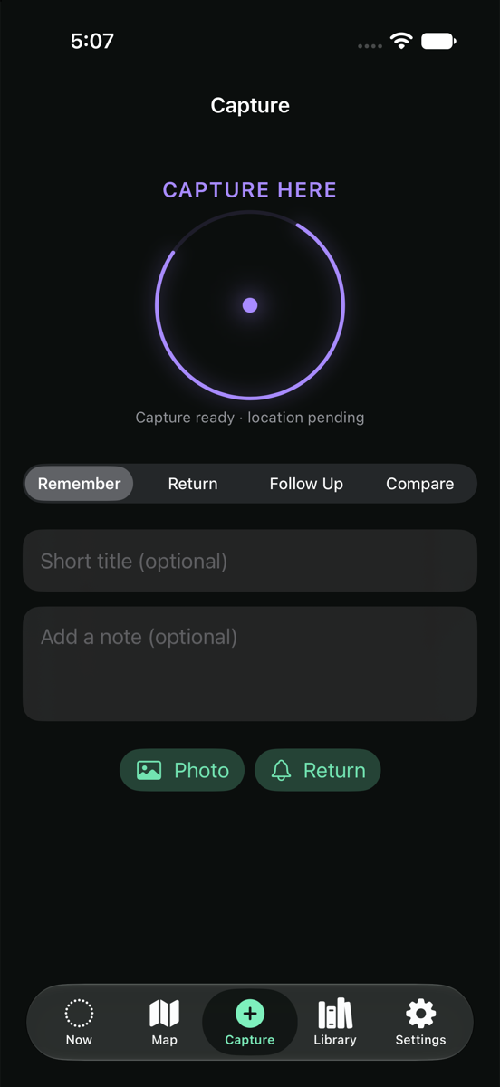 Capture a moment in HITHER