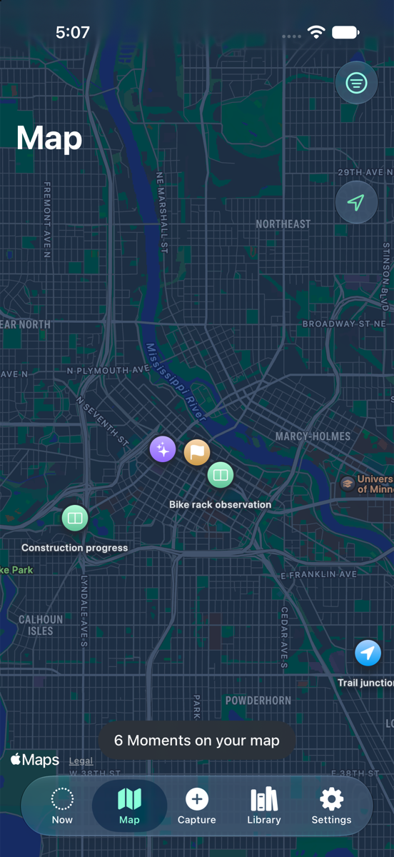 Explore moments on the HITHER map